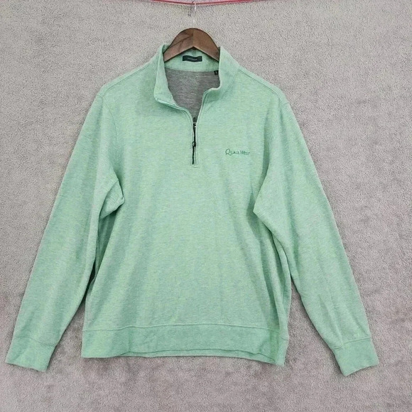 Turtleson Men's Polo Long sleeve Sweatshirt Size L Mock Zip up - Picture 1 of 8